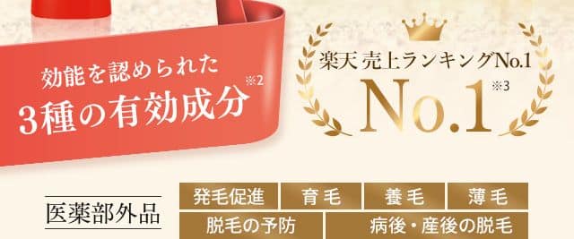 女性ホルモン 様作用成分※2 3種の有効成分※3 日本製の医薬部外品